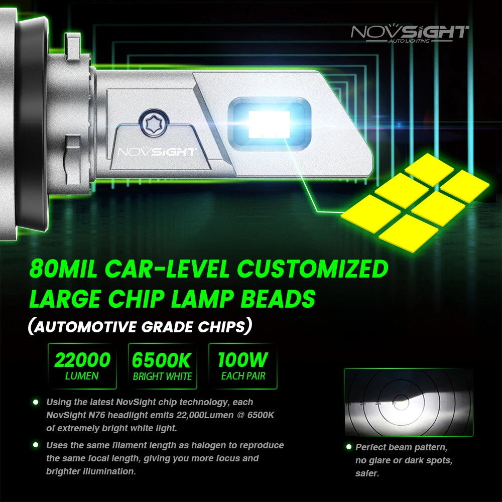 H11 LED Headlight Bulbs Conversion Kit for (6500K)