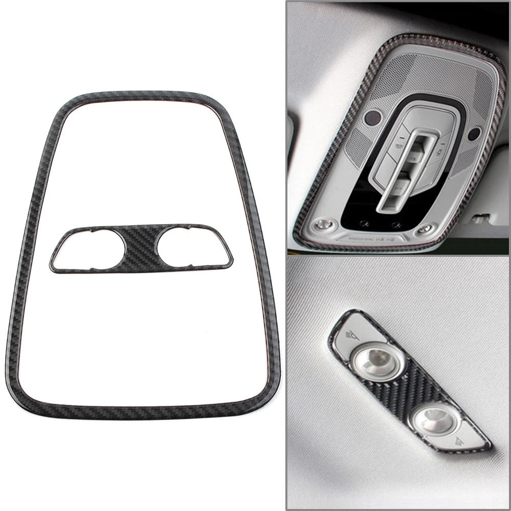 Interior Reading Light Lamp Cover Trim for Audi A4 B9 (2017–2020) Carbon Fiber