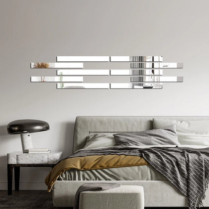 10 Pieces Acrylic Mirror Border Strips for Home Decor