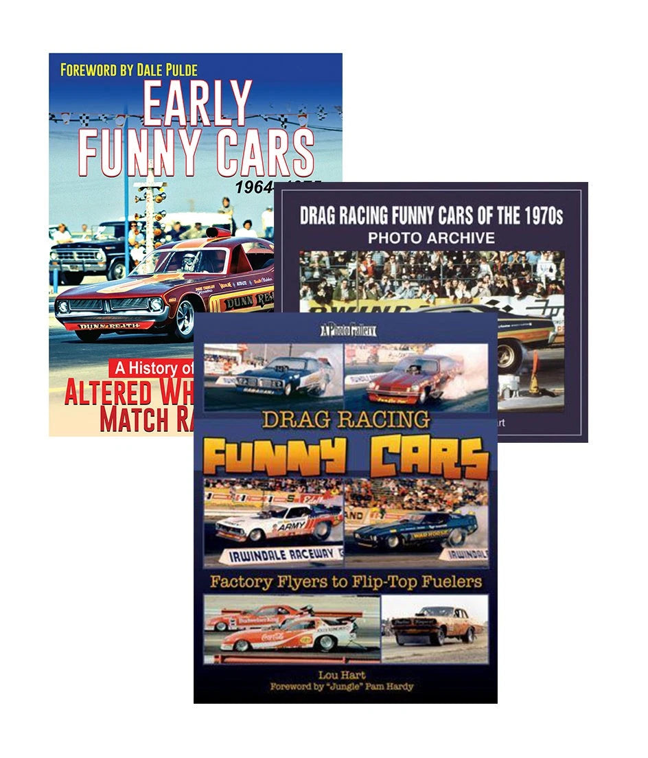 3-Book Collection on Drag Racing's Evolution & Iconic Drivers