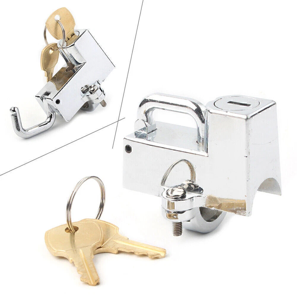 Chrome Motorcycle Helmet Lock for Harley-Davidson Softail Road King Fat Boy (AF3)