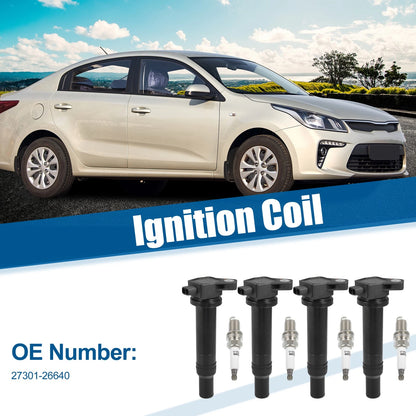 Ignition Coil Packs and Spark Plugs Kit for Hyundai Accent 1.6L (2011–2019)