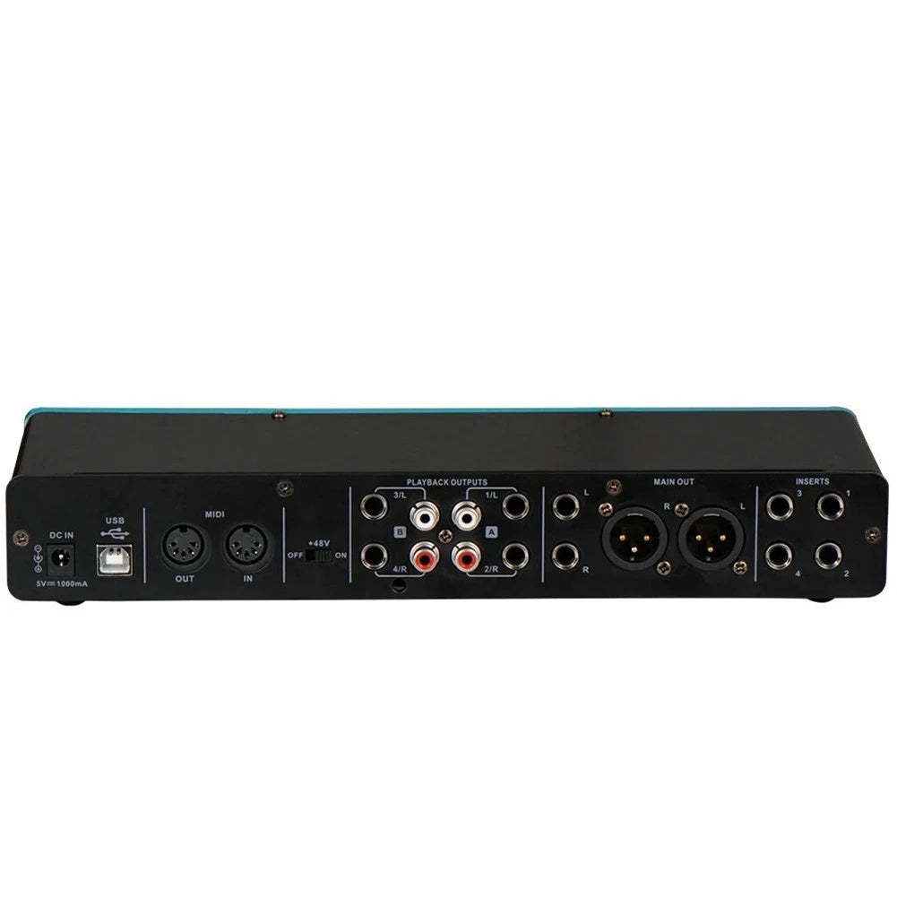Compact USB Audio Interface 4x4 with Integrated Mic Preamplifier