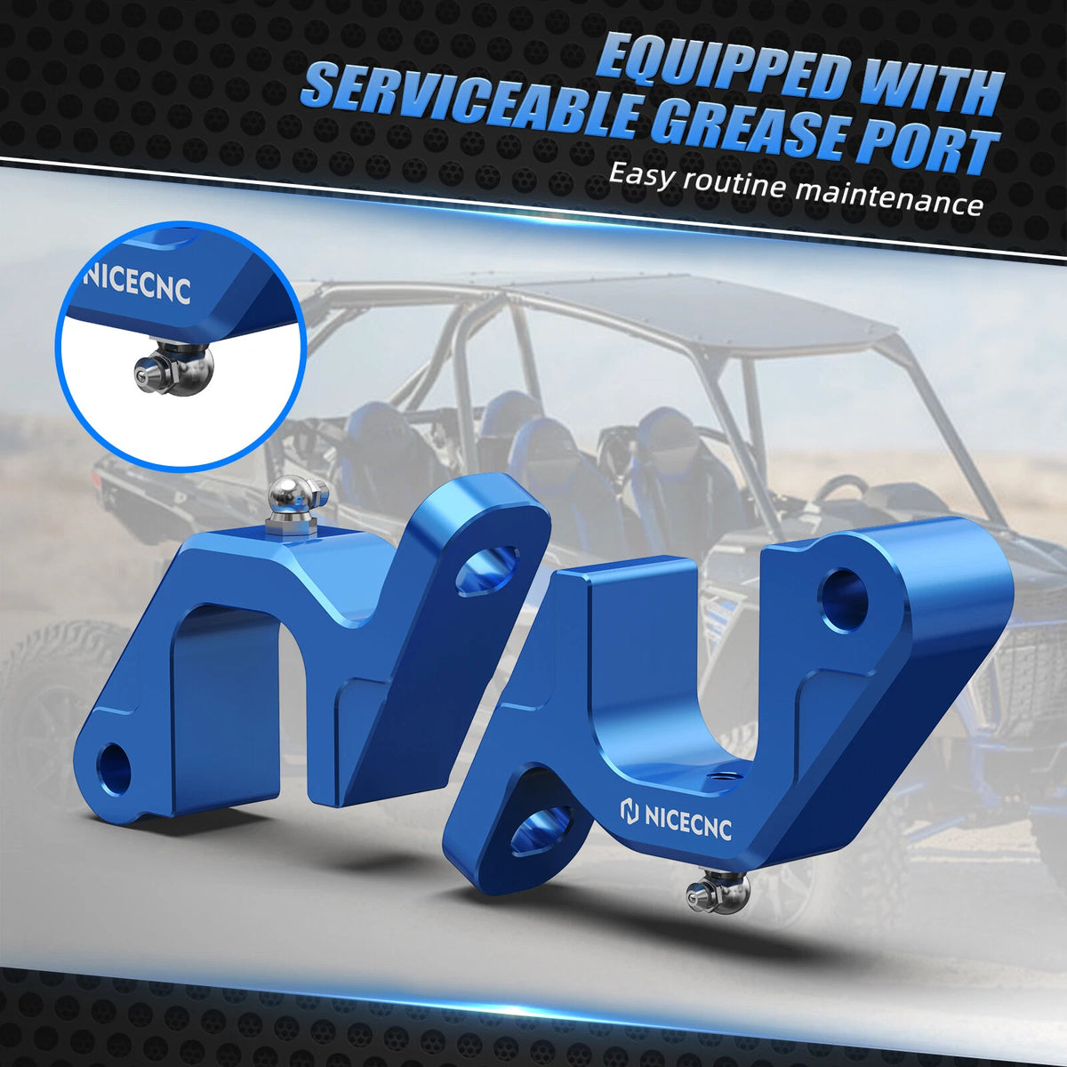Front Aluminum Sway Bar Mount Brackets for Polaris RZR XP 1000, 900, General 1000