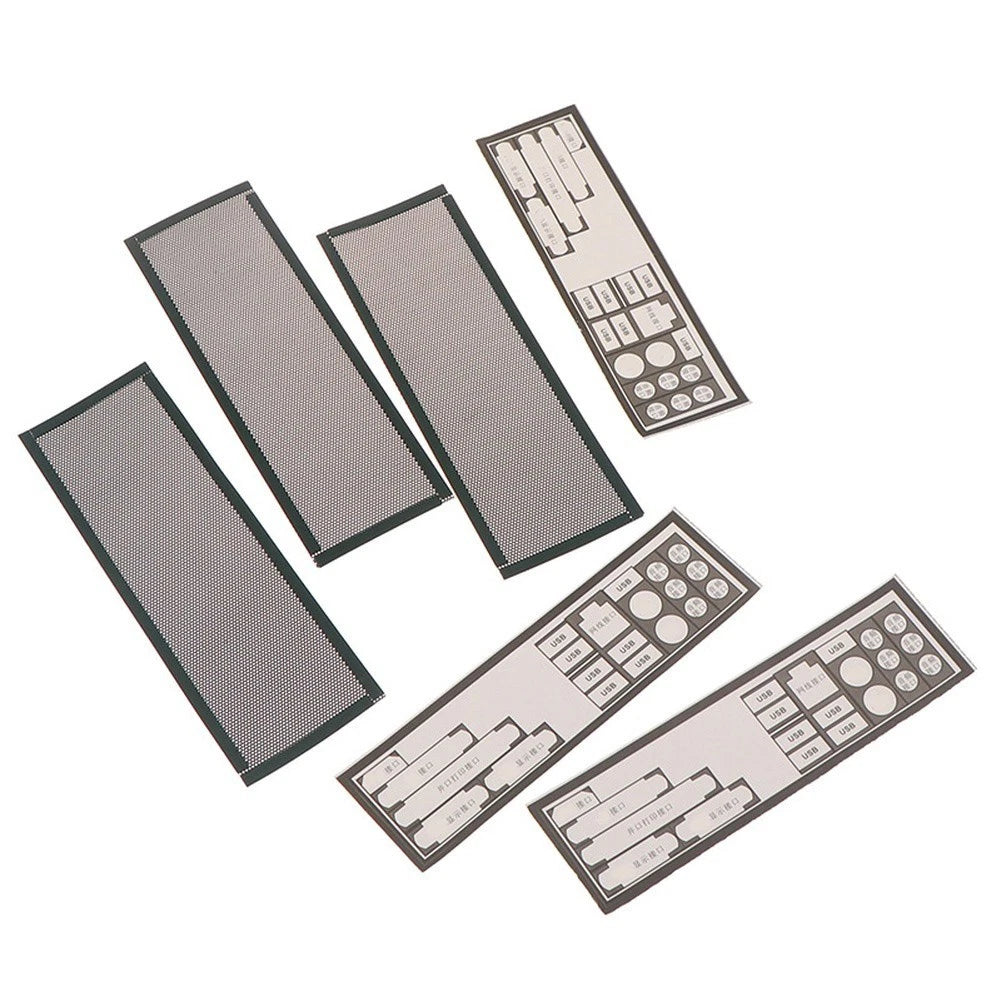 3PCS Black PVC Dust Filter for Computer Chassis I/O Back Plate