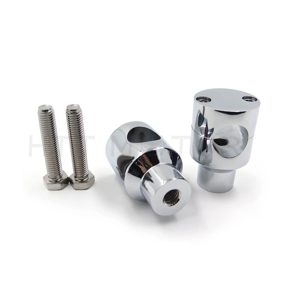 Chrome 25mm 1" Bar Mount Handlebar Riser Clamp for Harley Cruiser