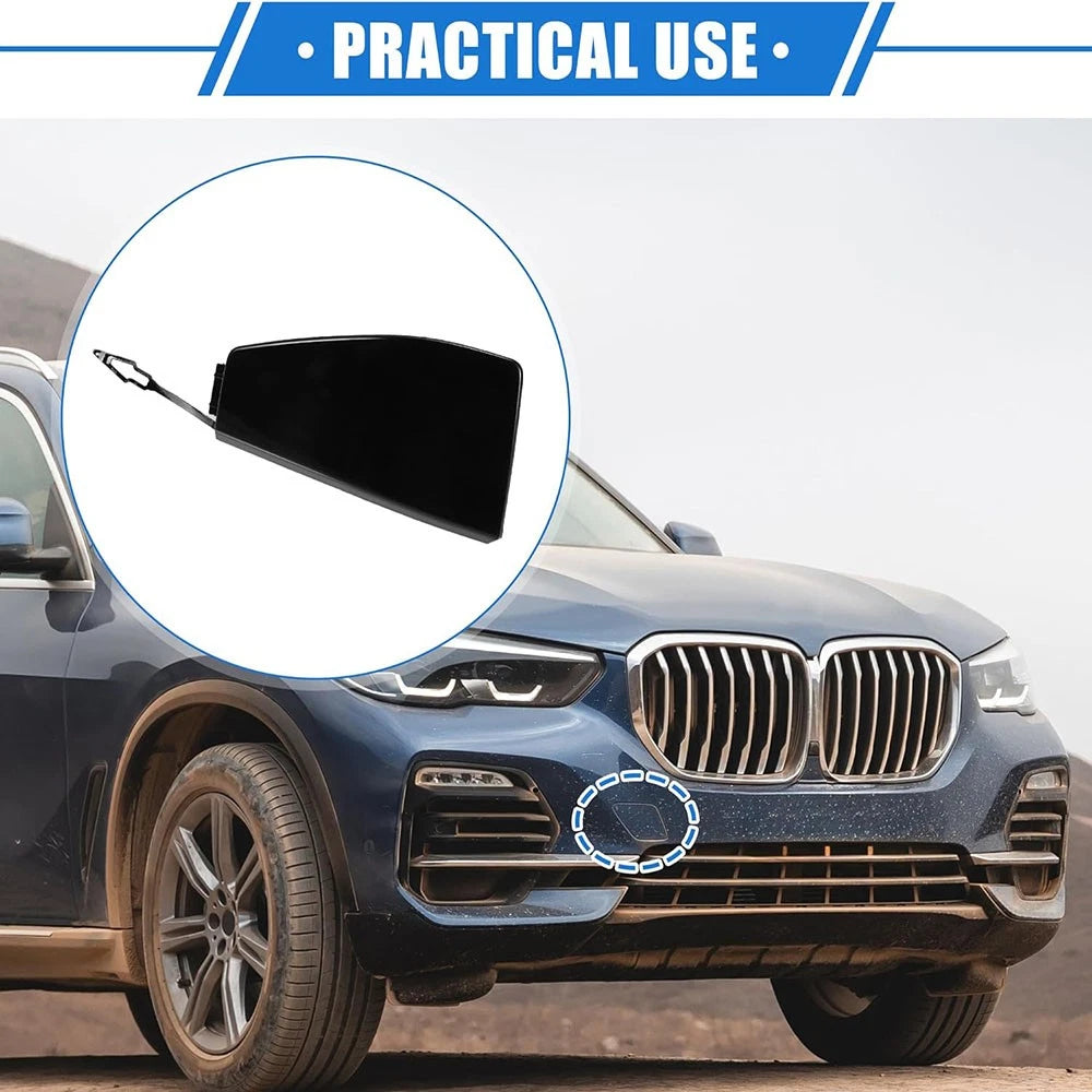 1Pc Front Right Bumper Towing Hook Cover Plate for BMW X5 (2019–2022) 51118069237