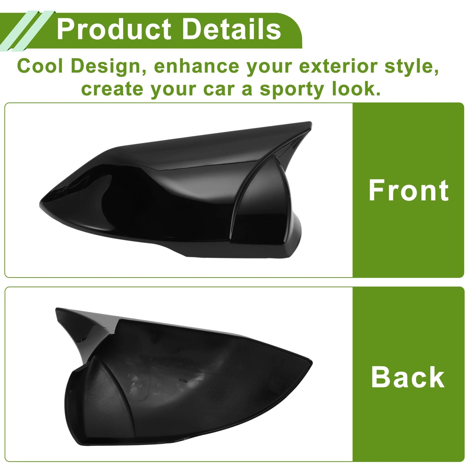 Set Left Right Side Mirror Cover Cap Replacement for Hyundai Elantra (2021–2024)