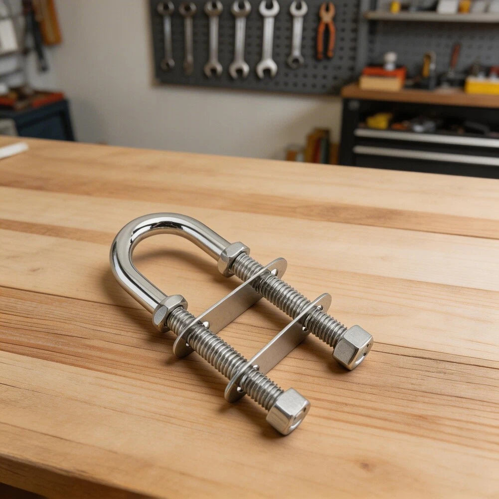 Heavy Duty U-Bolt Tie Point for Marine Applications (Includes Nuts & Washers)