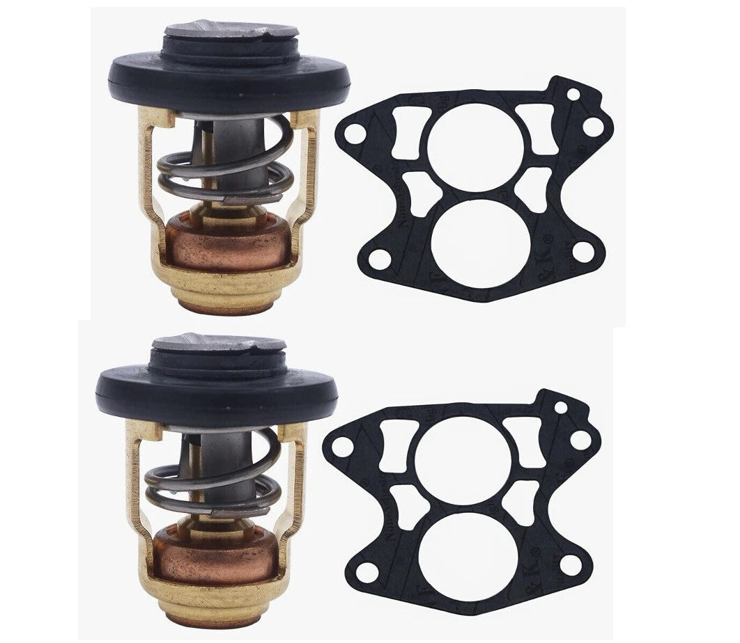 2X Outboard Thermostat & Gasket for Yamaha (6E5-12411-30-00, 688-12414-A1-00)