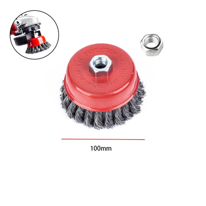 Rust Removal Wire Cup Brush for Grinder M14x2 Arbor (75-150mm)
