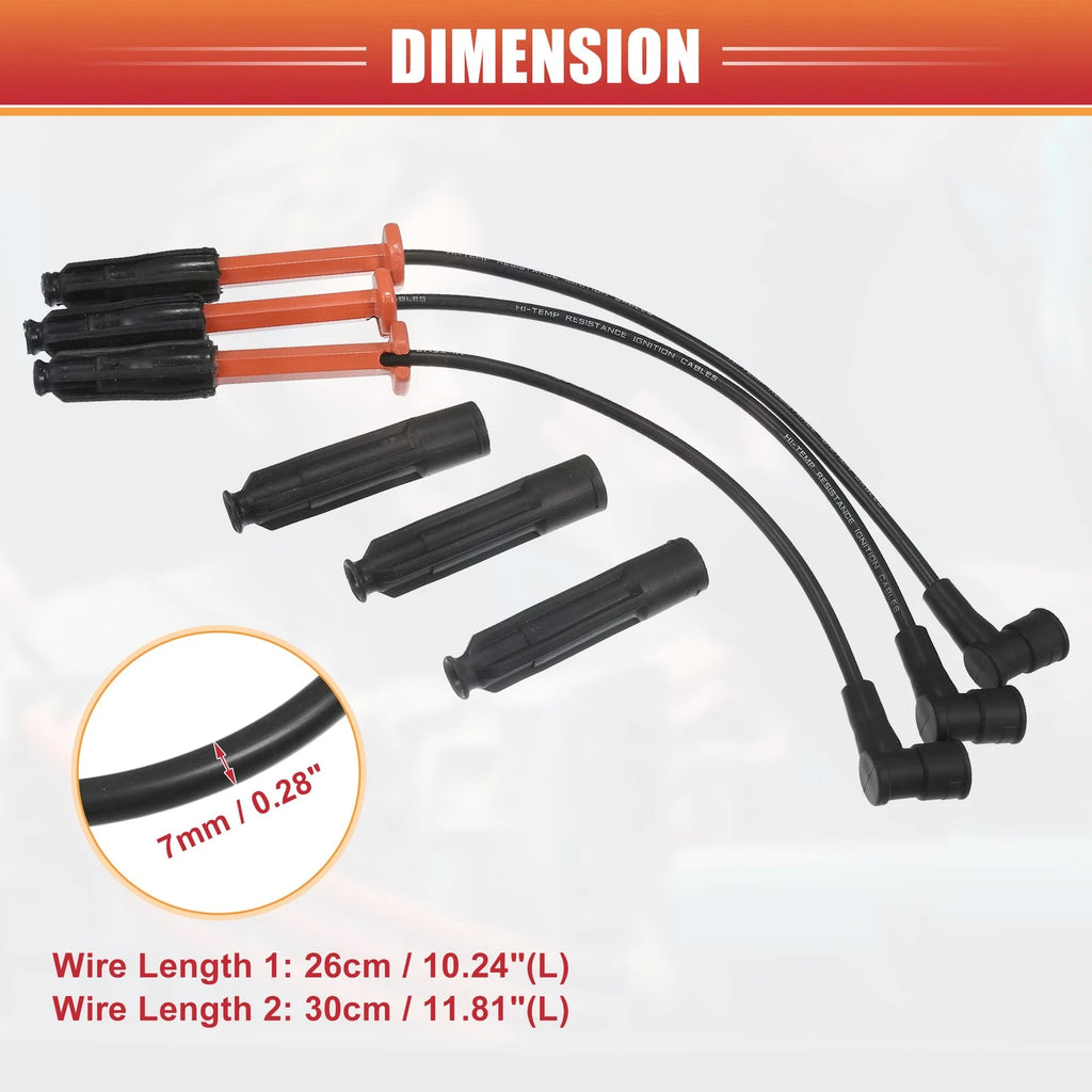 Spark Plug Wire Ignition Coil Cable Set for Mercedes-Benz C220 (2001–2015)