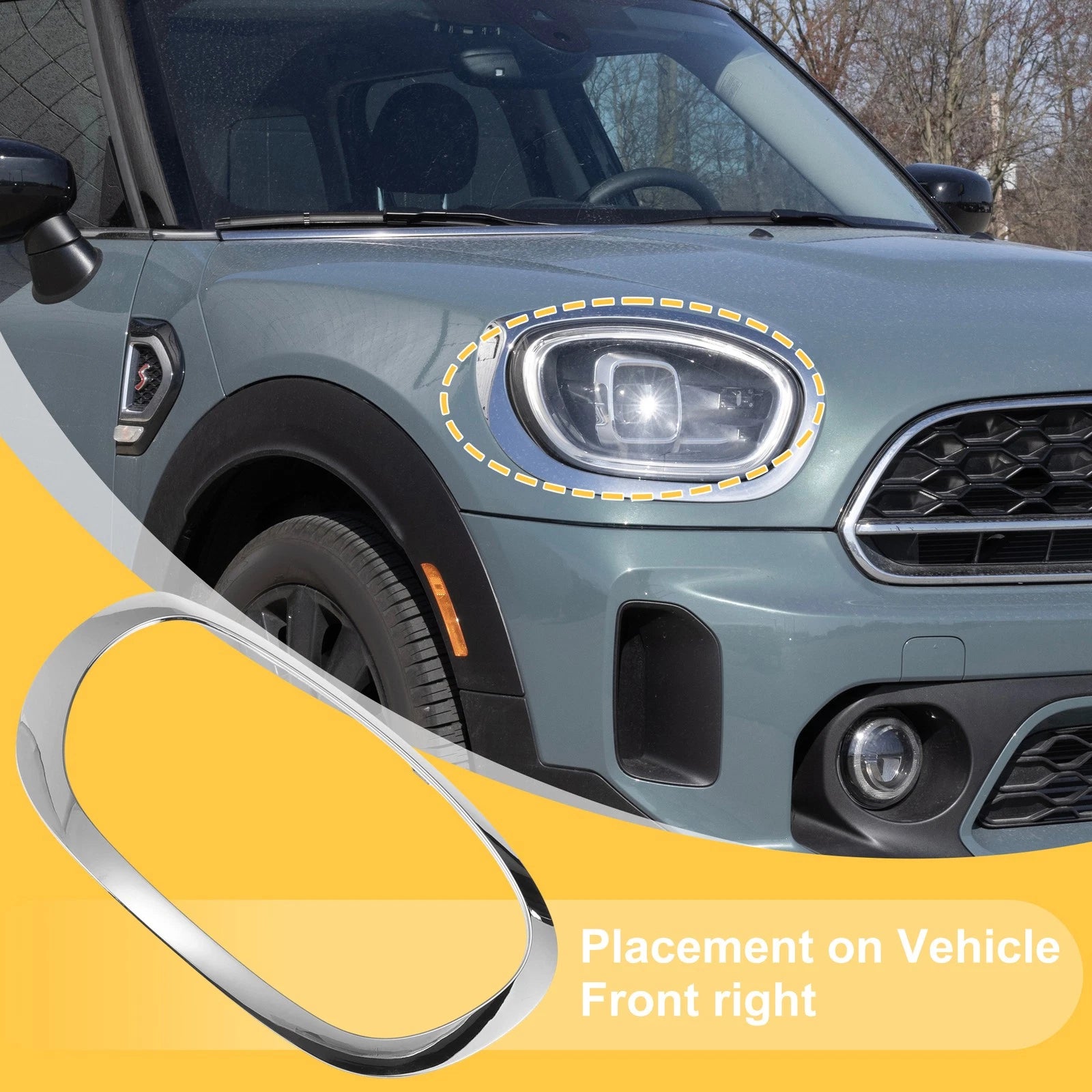 Front Right Headlamp Bezel for Mini Cooper Countryman (2010–2016)