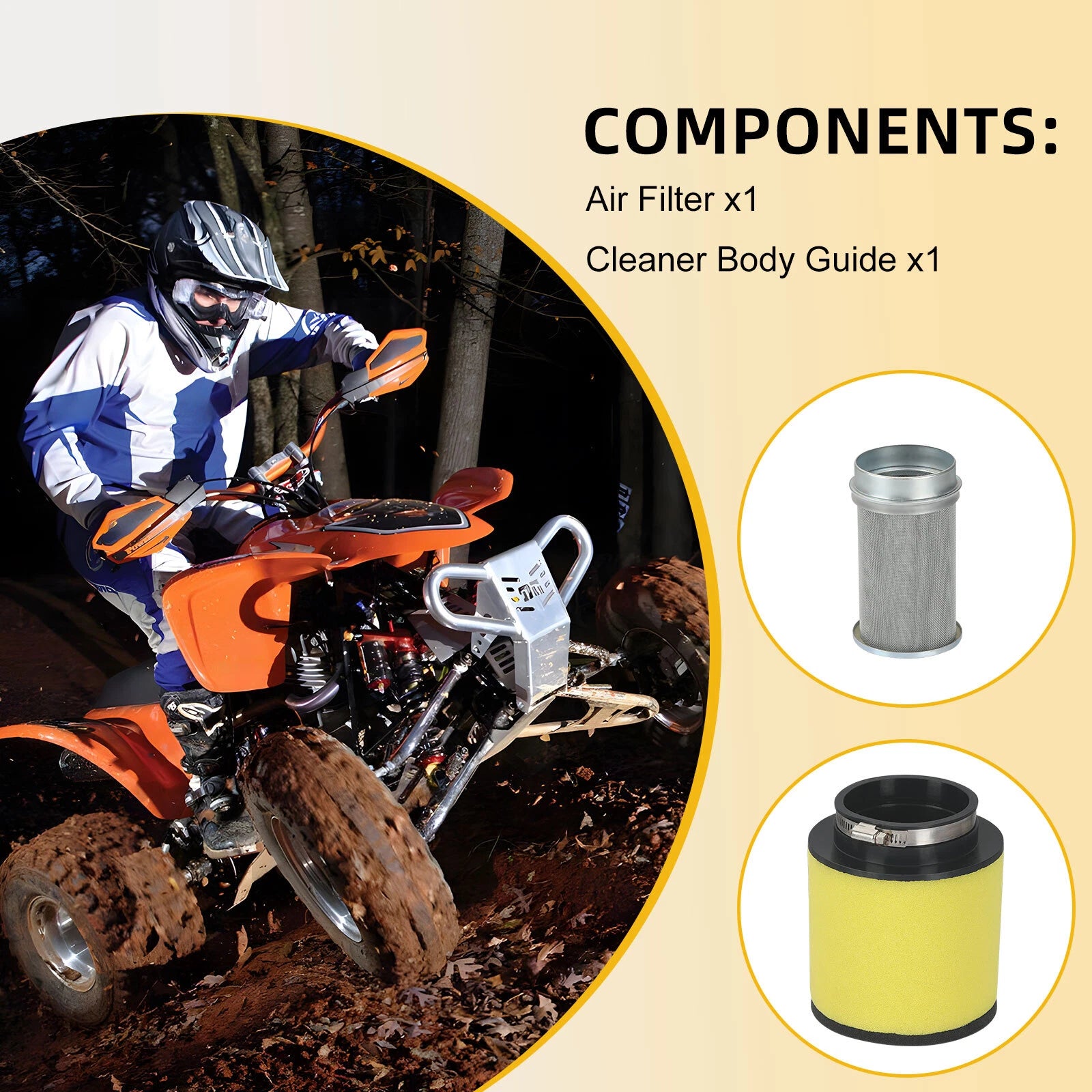 Air Filter Cleaner Body Guide for Honda TRX250X (1987–1992), TRX300EX (1993–2009), TRX300X (1993–2009)
