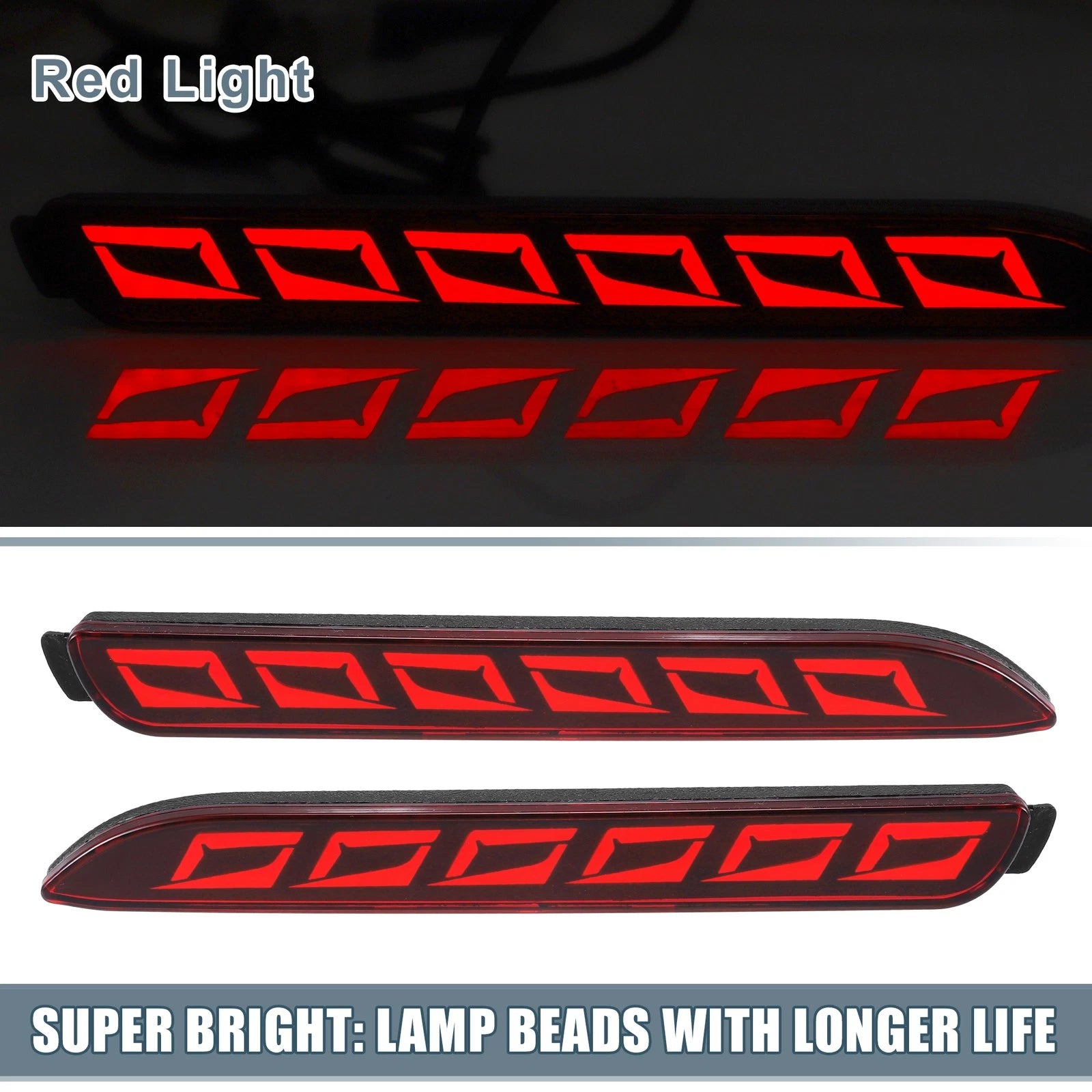 Rear Bumper Reflector Fog Light for Toyota Camry Red Replacement (2007–2011)