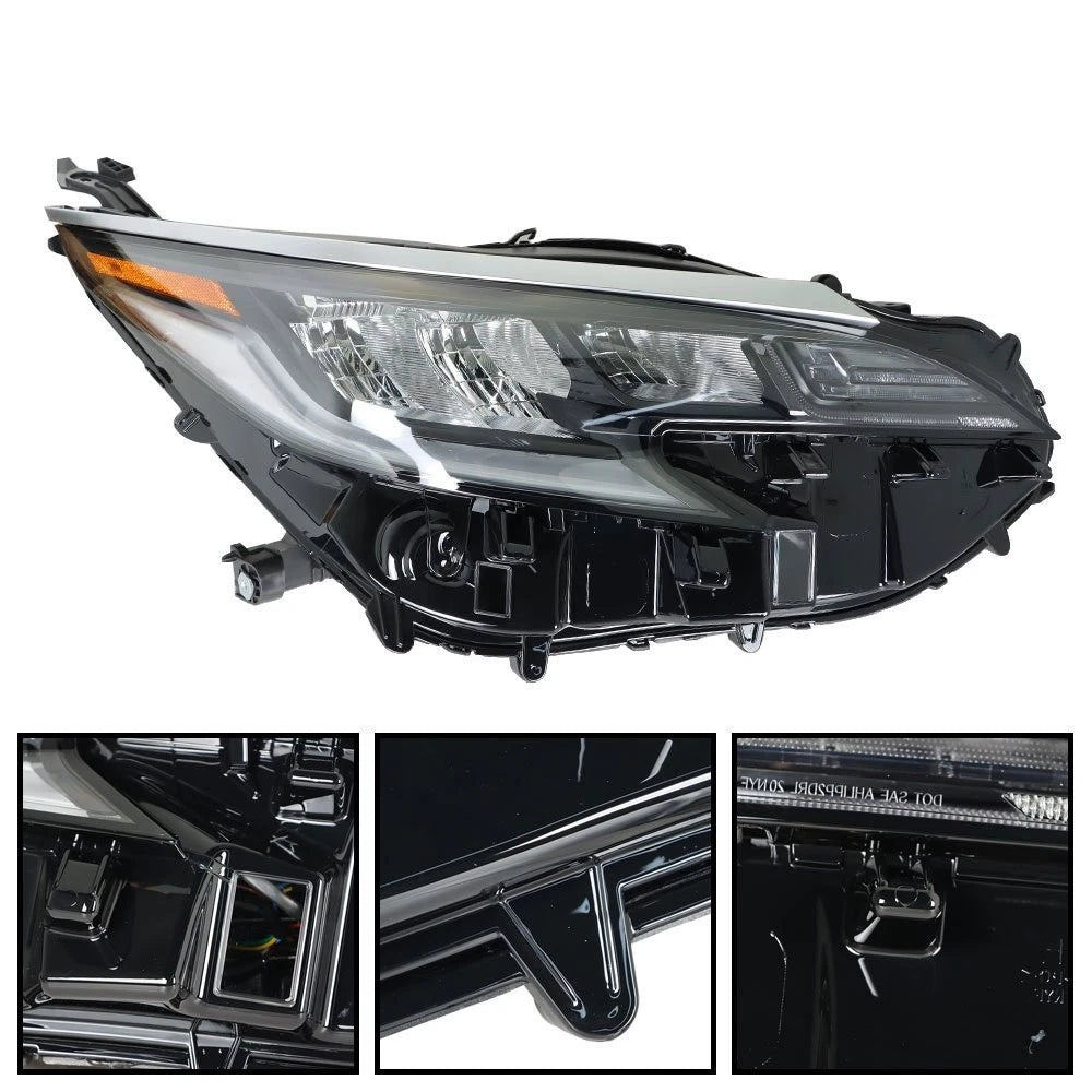 Right Headlamp Assembly for Toyota Sienna XSE (2021–2022) LED Black