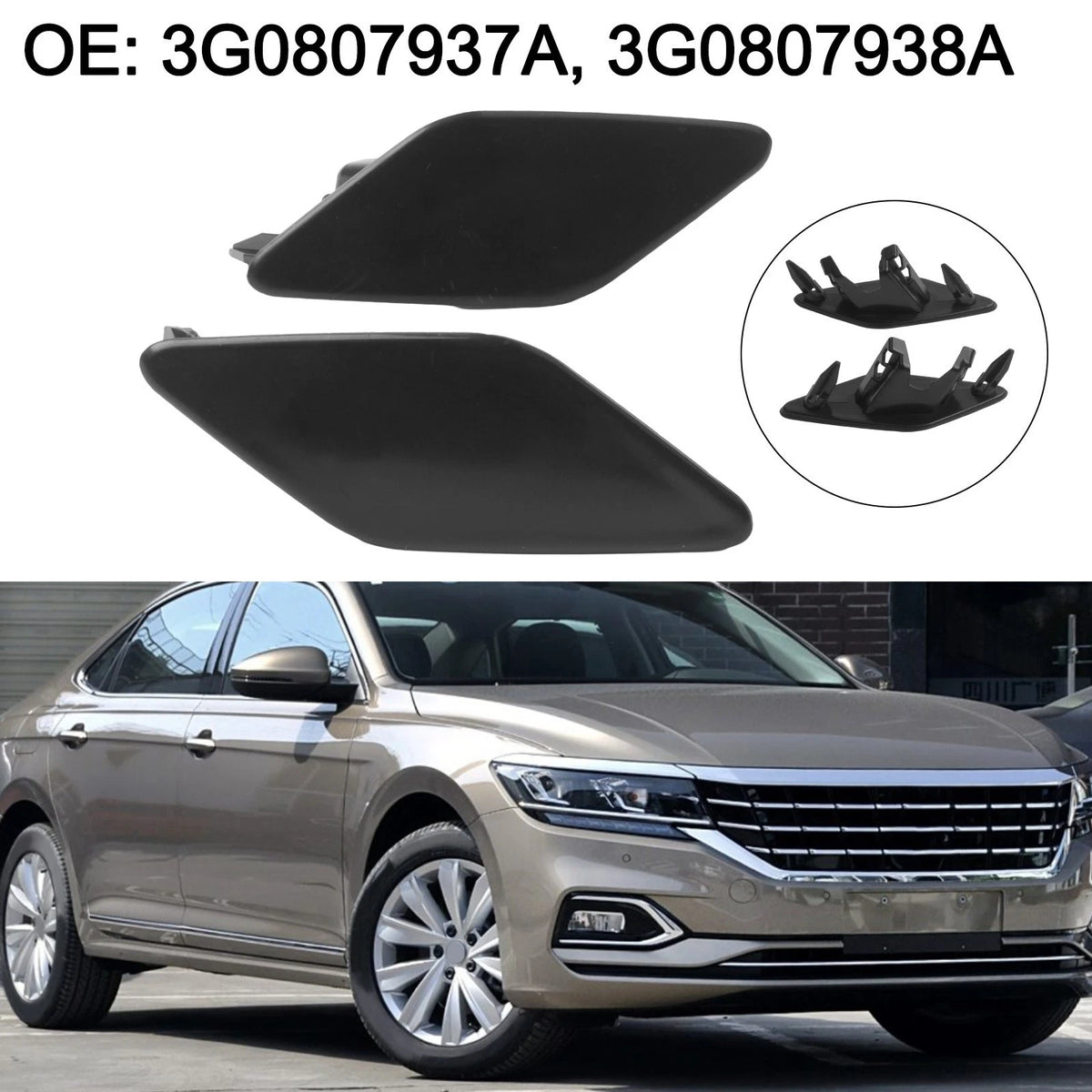 Headlight Spray Covers for Passat B8 (2015–2021)