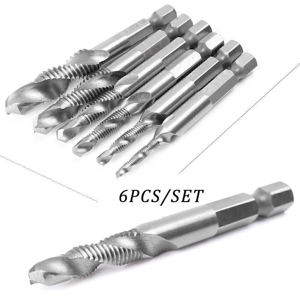 6pc HSS Drill Tap Set M3-M10 for Metric Applications