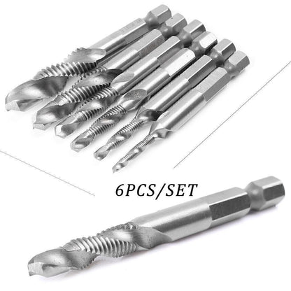 6pc HSS Drill Tap Set M3-M10 for Metric Applications