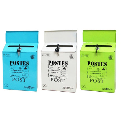 Vintage Waterproof Iron Mailbox with Locking Feature