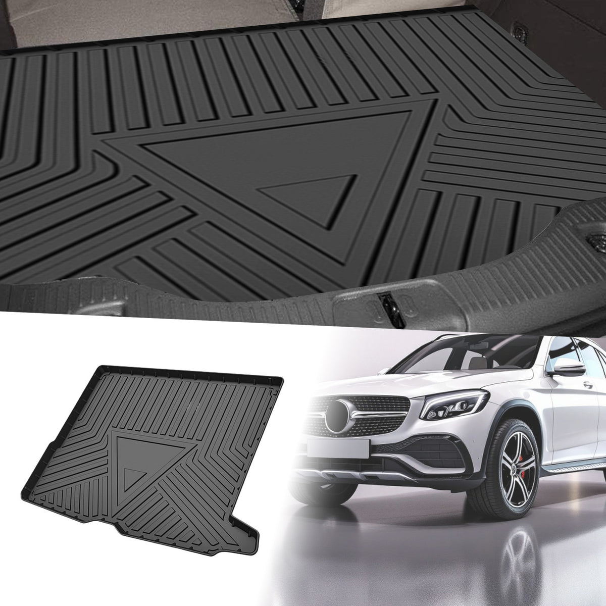 Cargo Liner Rear Trunk Mat for Mercedes Benz GLC Class (2016–2022) TPE 1 Pc
