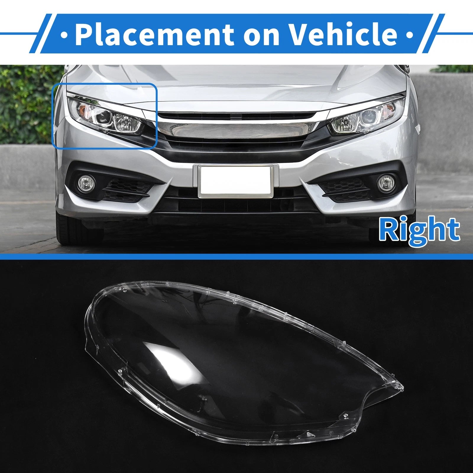 Headlight Lens Cover for Porsche Macan (2014–2018) PC Clear