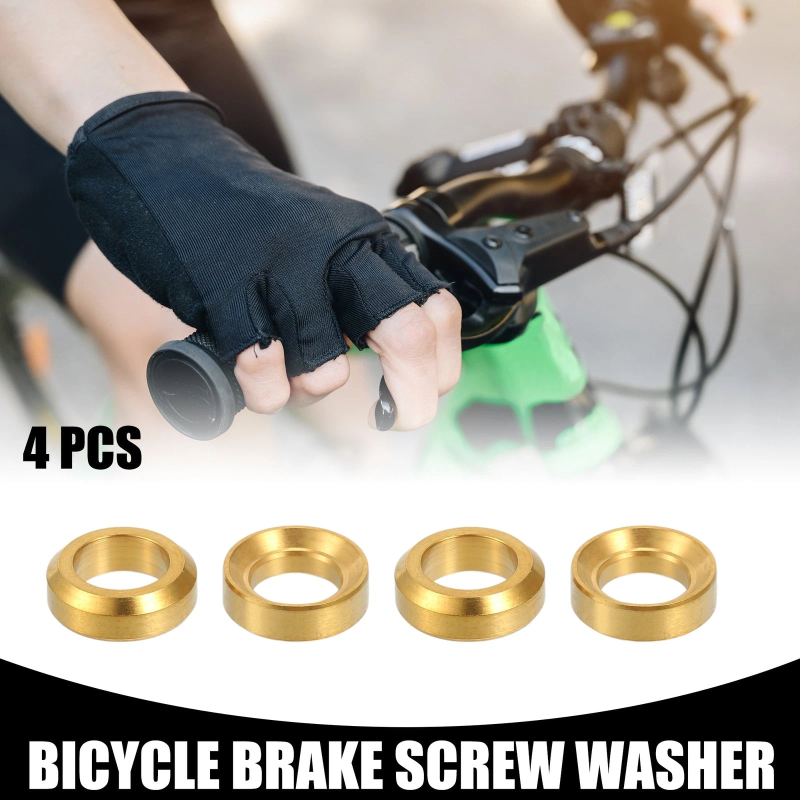 Universal Brake Screw Bolt Washer Kit M6x5.5 for Bicycle MTB Gold Tone
