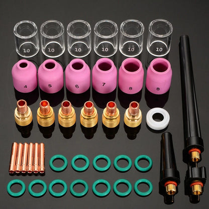 40 Piece TIG Welding Torch Cup and Gas Lens Set for WP92025 Models