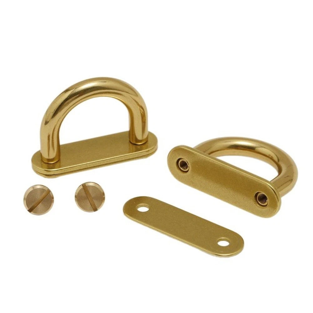 Brass D Ring Buckle for DIY Leather Goods and Bag Strap Hardware