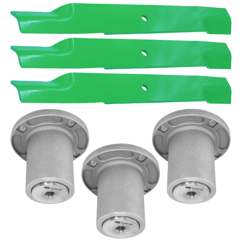 54 Inch Deck Spindles with 19 Inch Blades and Hardware for Dixie Chopper Zee 2 (2002–2008)