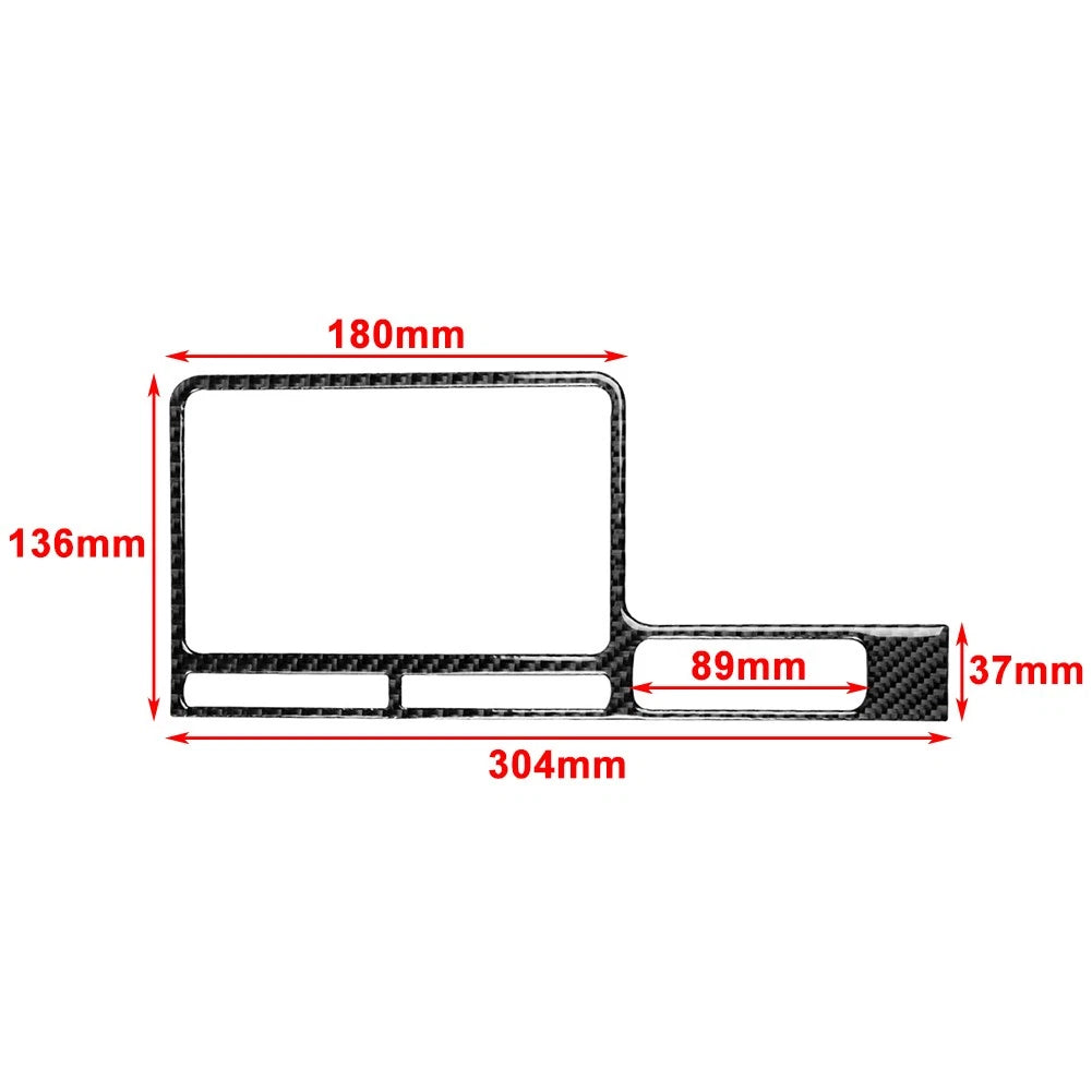 RHD GPS Navigation Panel Cover Trim for Nissan GTR R35 (2008–2016) Red