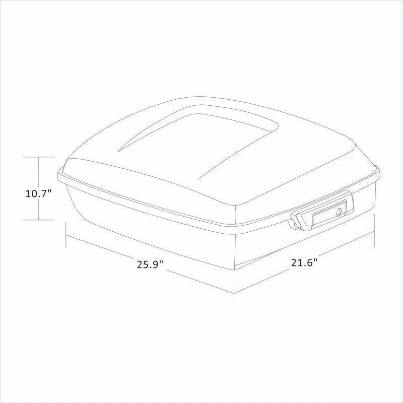 Chopped Trunk Backrest Pad for Harley Touring (1997–2008)