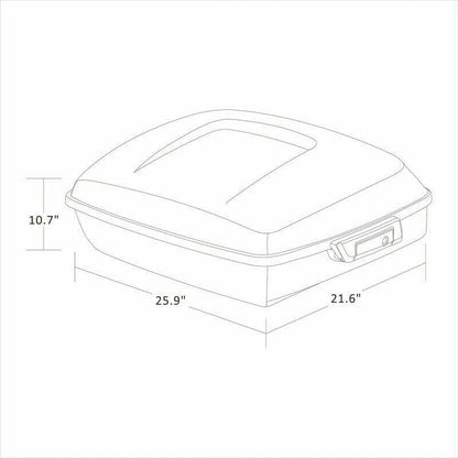 Chopped Trunk Backrest Pad for Harley Touring (1997–2008)