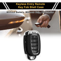 4 Button Key Fob Shell Replacement for Hyundai Palisade (2020–2022) Black