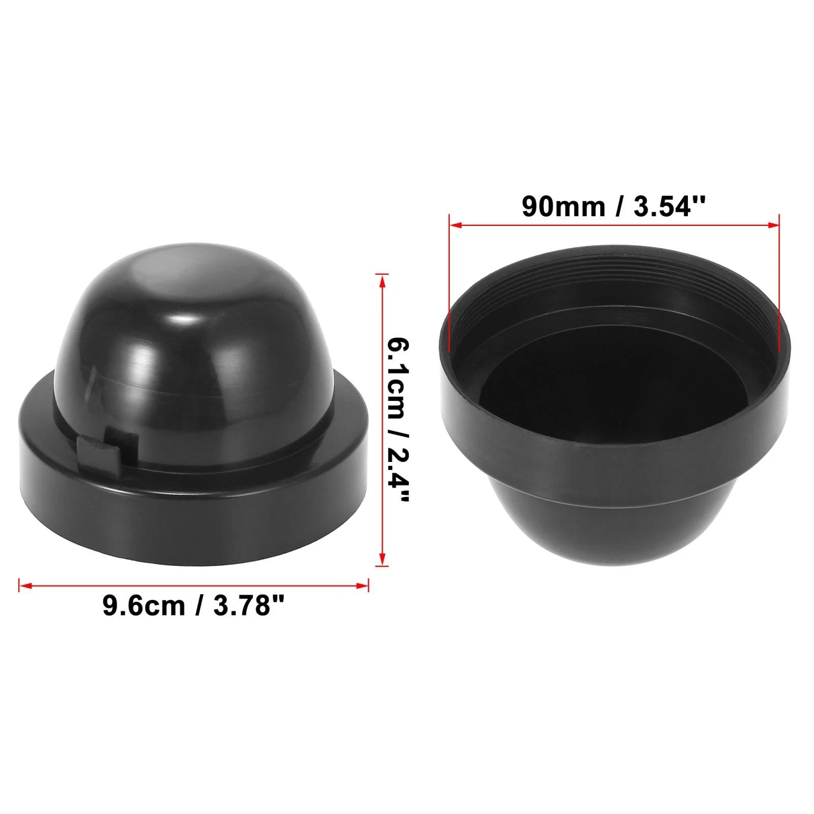 2X Rubber Housing Seal Caps for Car Headlight (90mm) Waterproof
