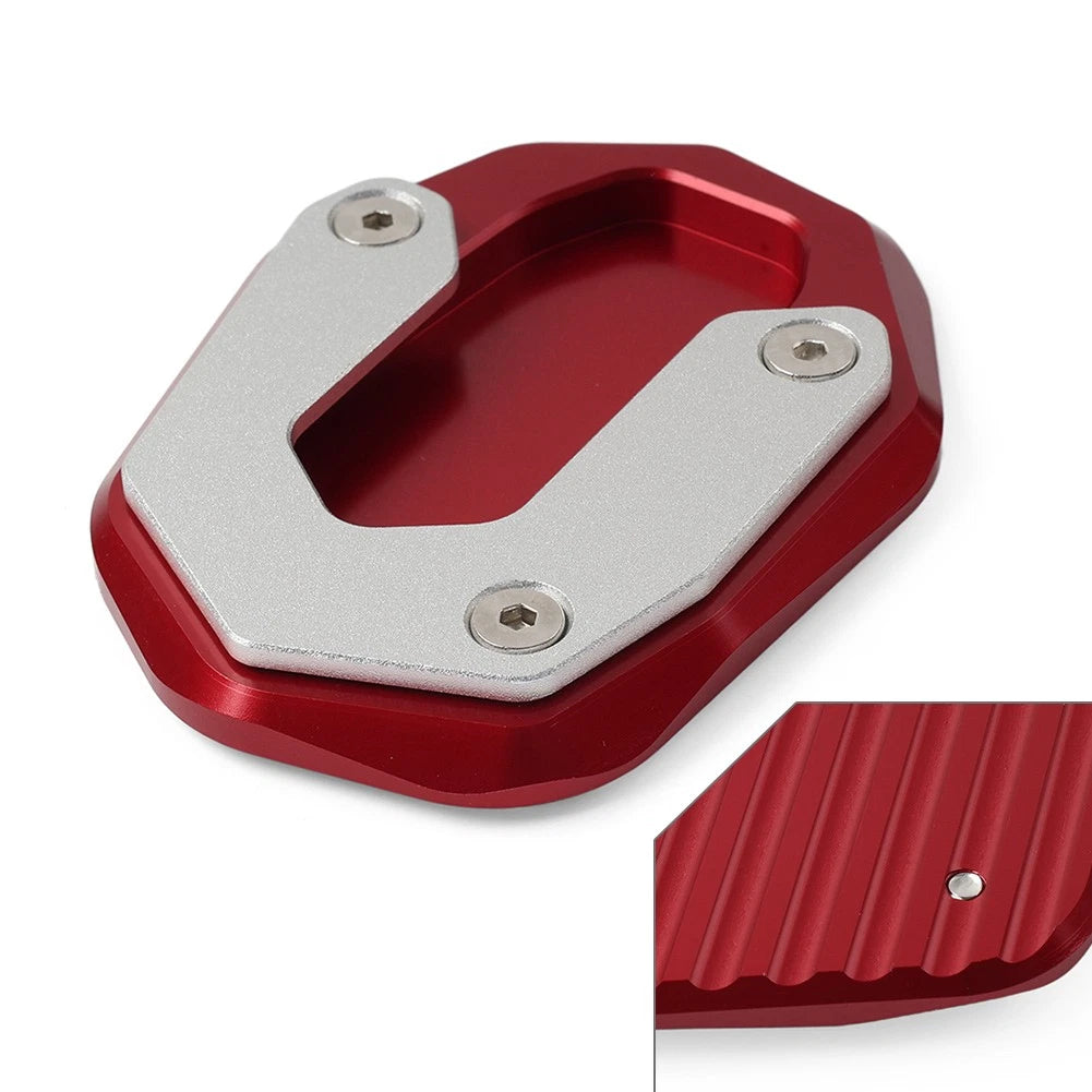 Kickstand Foot Side Stand Plate Extension Pad for Ducati Scrambler 800 (2014–2018) Red