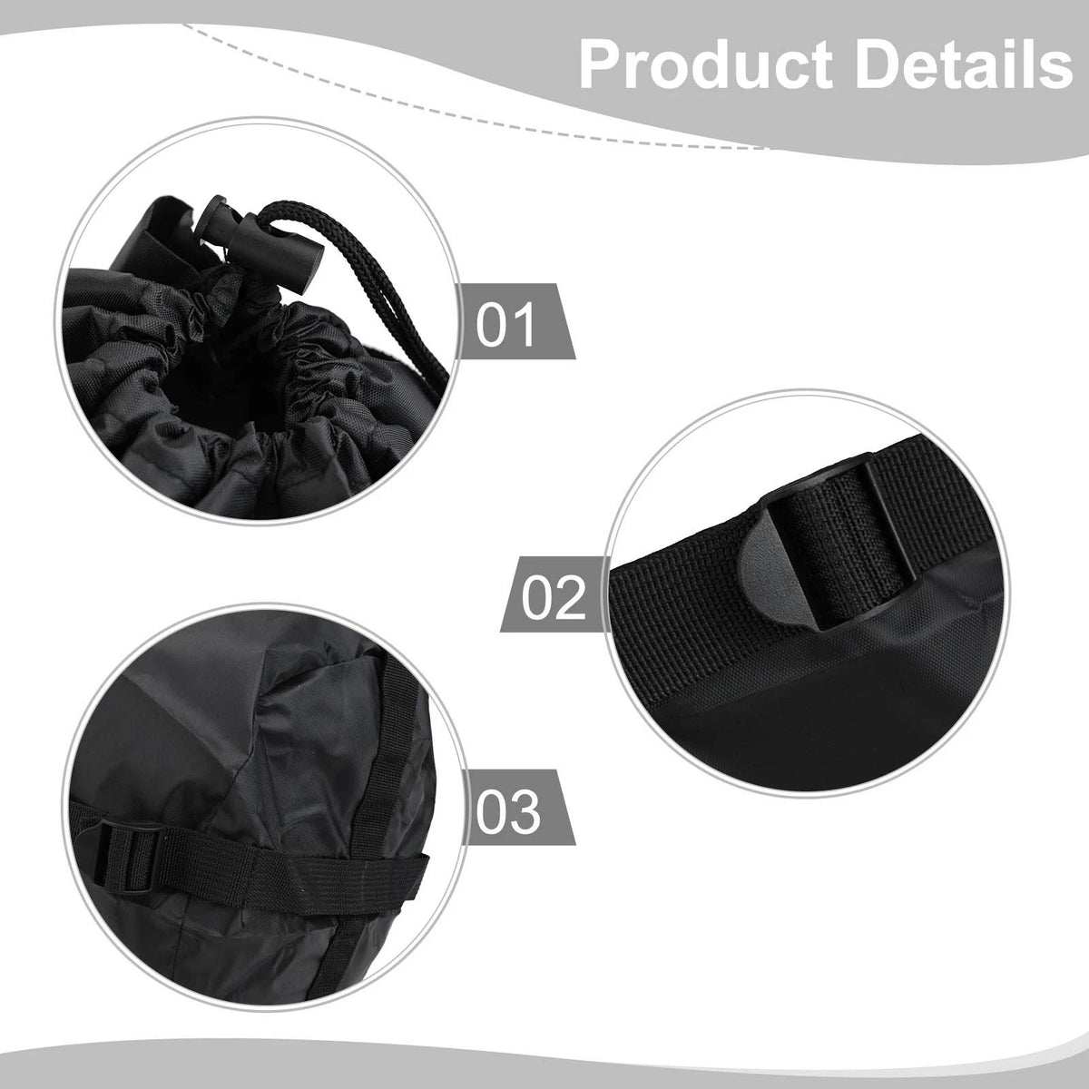 Storage Bag for Universal Use (43x23x23cm) - Black Compression Bag
