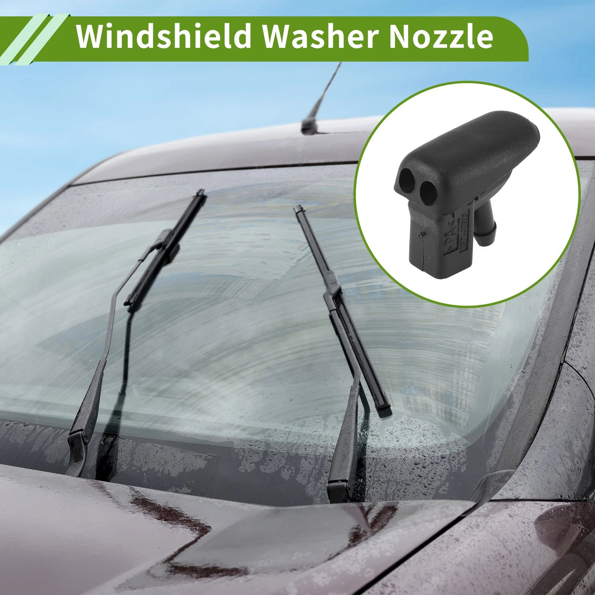 Windshield Washer Nozzle w/ Hose Connector for Jaguar (No.C2S16868)