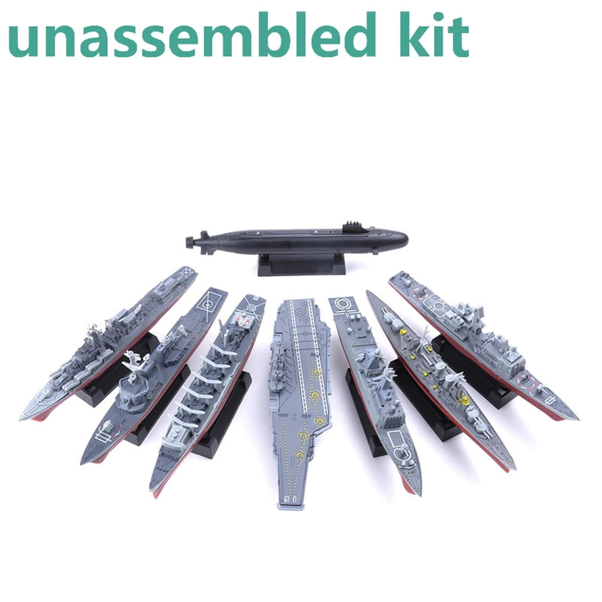 4D Aircraft Carrier Cruiser Frigate Submarine Battleship Model Kit