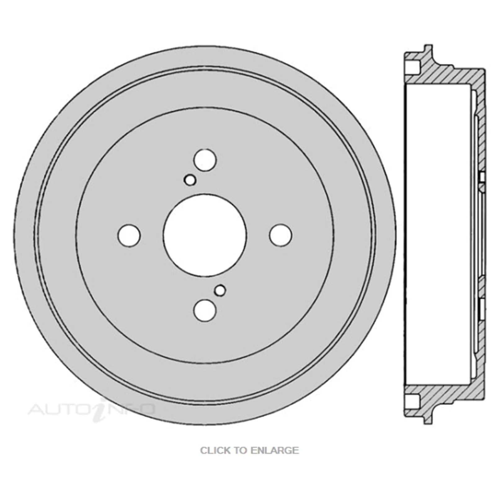 2 Rear Drum Brake Assemblies for Toyota Yaris (2005–2019)