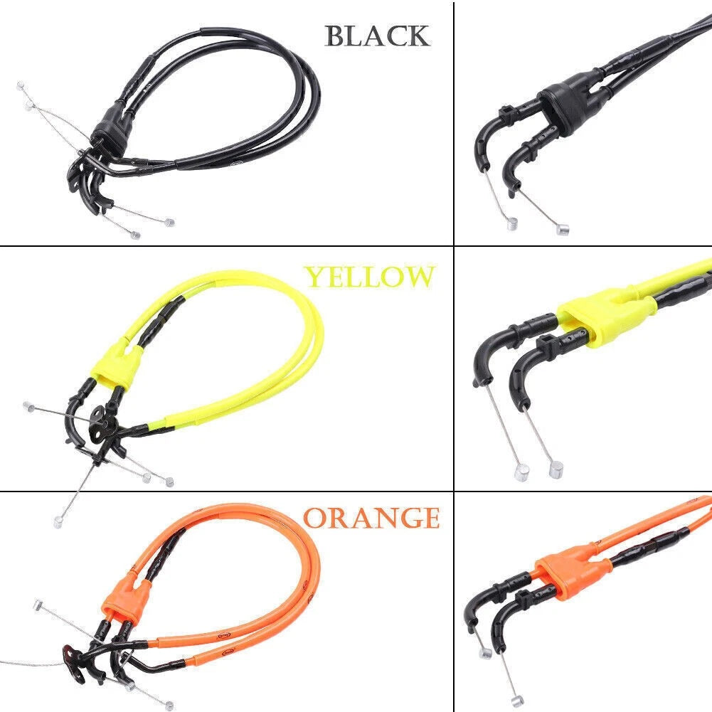 2X Throttle Cables for Yamaha YZF R1 (2007–2008) - Yellow Wire Line