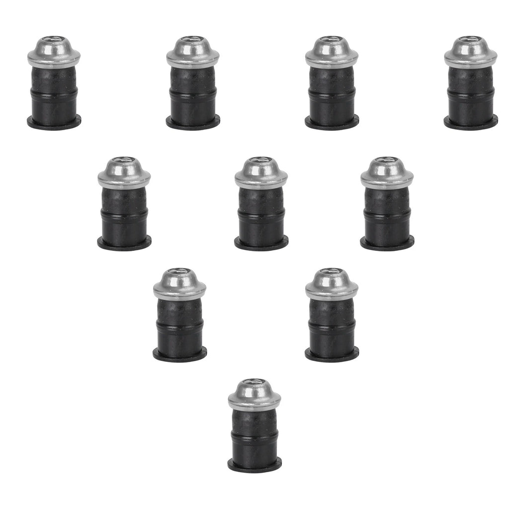 10x Aluminum M5x16mm Screen Bolts Rubber Well Nuts for Yamaha