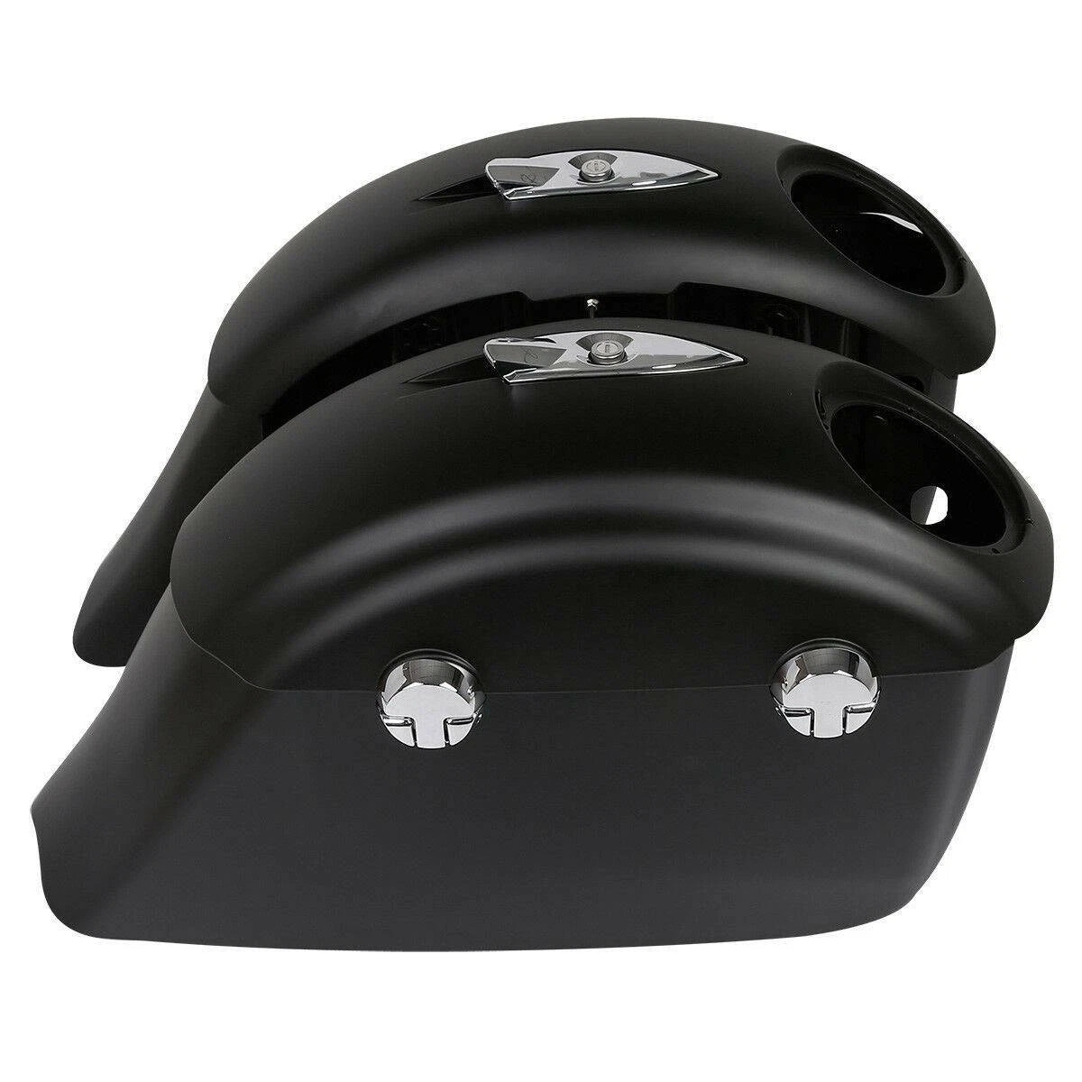 Matte Black Saddlebags with Electronic Latch for Indian Chieftain (2014–2018)