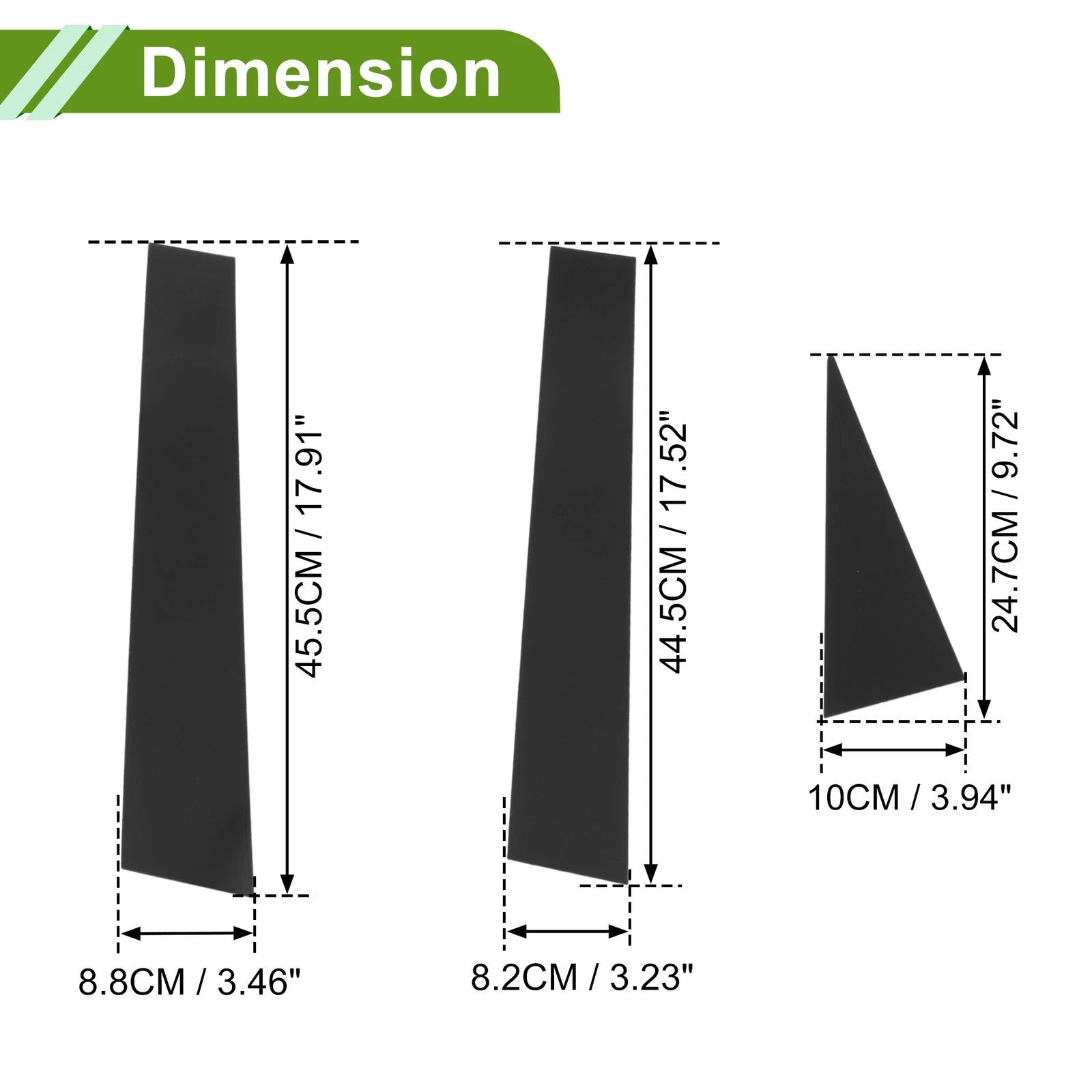 6pcs Pillar Window Trim Replacement for Chevy Captiva (2006–2015) Black