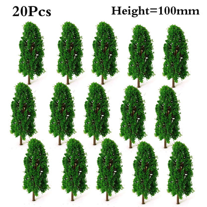 20Pcs 10cm Miniature Model trees Train Railroad Layout Diorama Landscape Scale