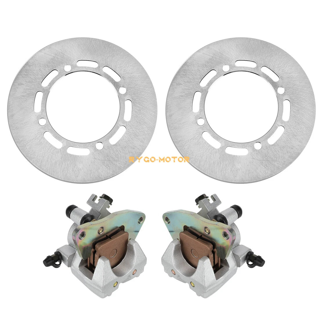 Front Brake Calipers & Disc Rotors for Yamaha Grizzly 660 4x4 (2002–2008)