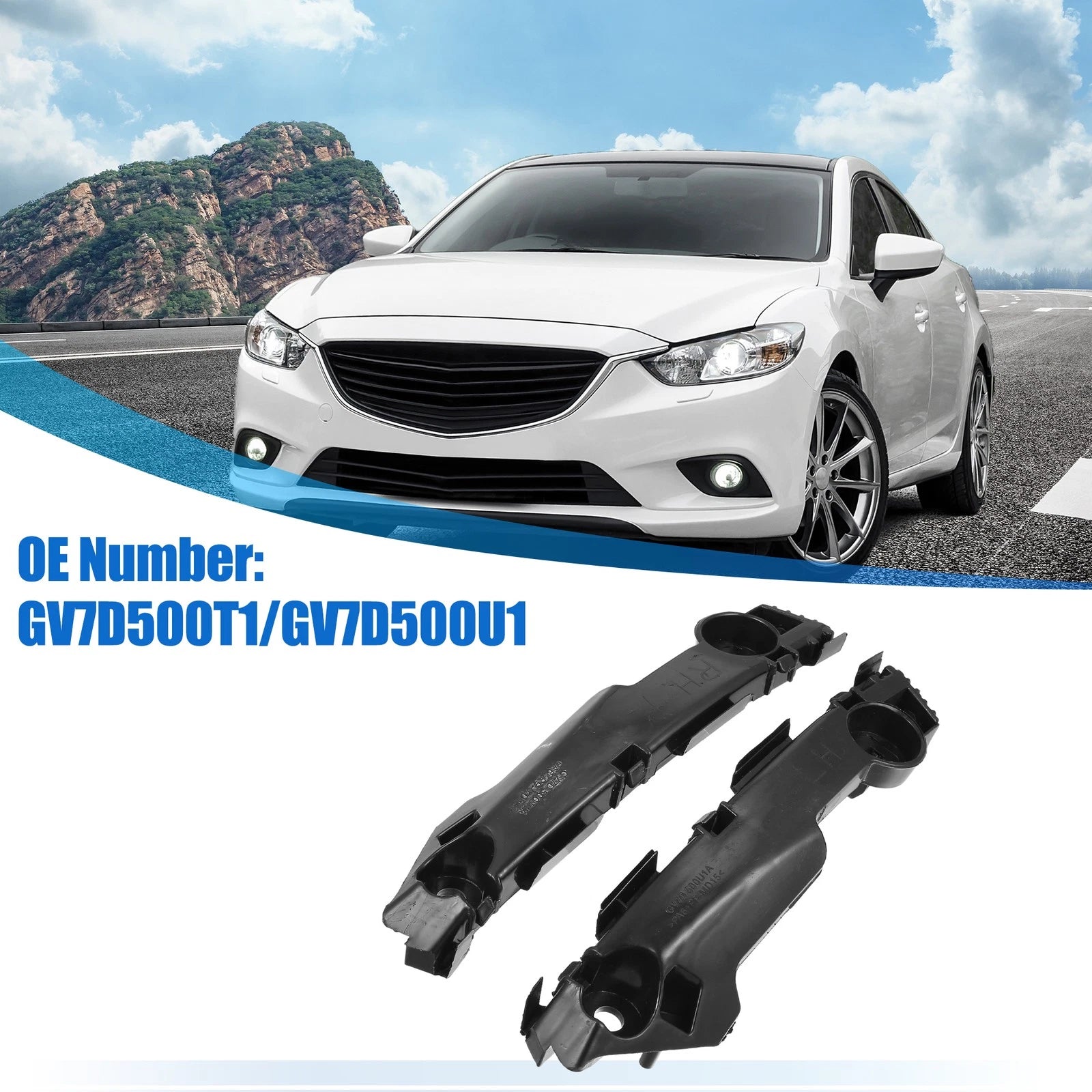 Front Left Right Bumper Bracket Replacement for Mazda 6 GH (2007–2012)