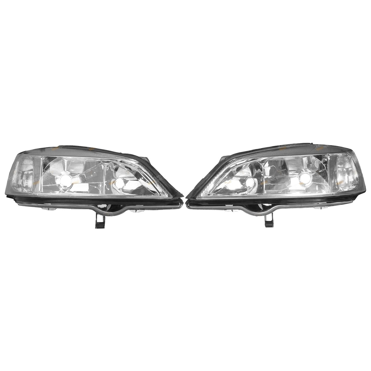 Set of 2 Chrome Headlights for Holden Astra TS (1998–2004) L+R