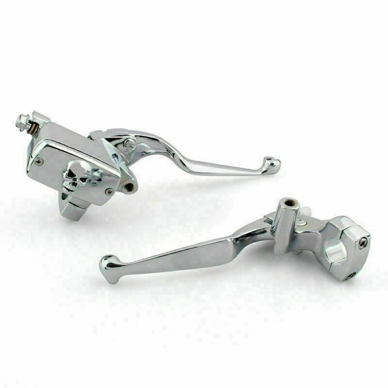 Skull Reservoir Brake Clutch Levers for Kawasaki Vulcan 800 1500 1600 (1996–2009)