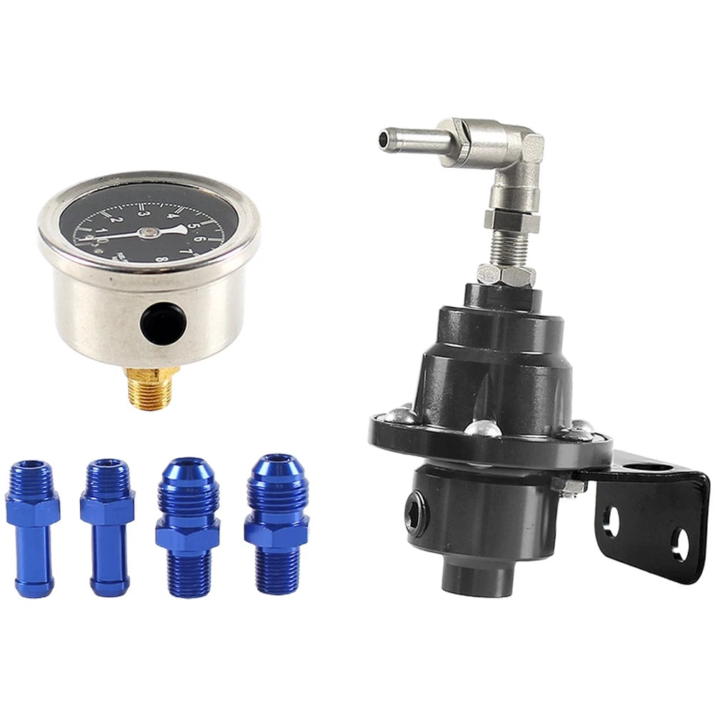 Adjustable Fuel Pressure Regulator with Gauge for Improved Fuel Management